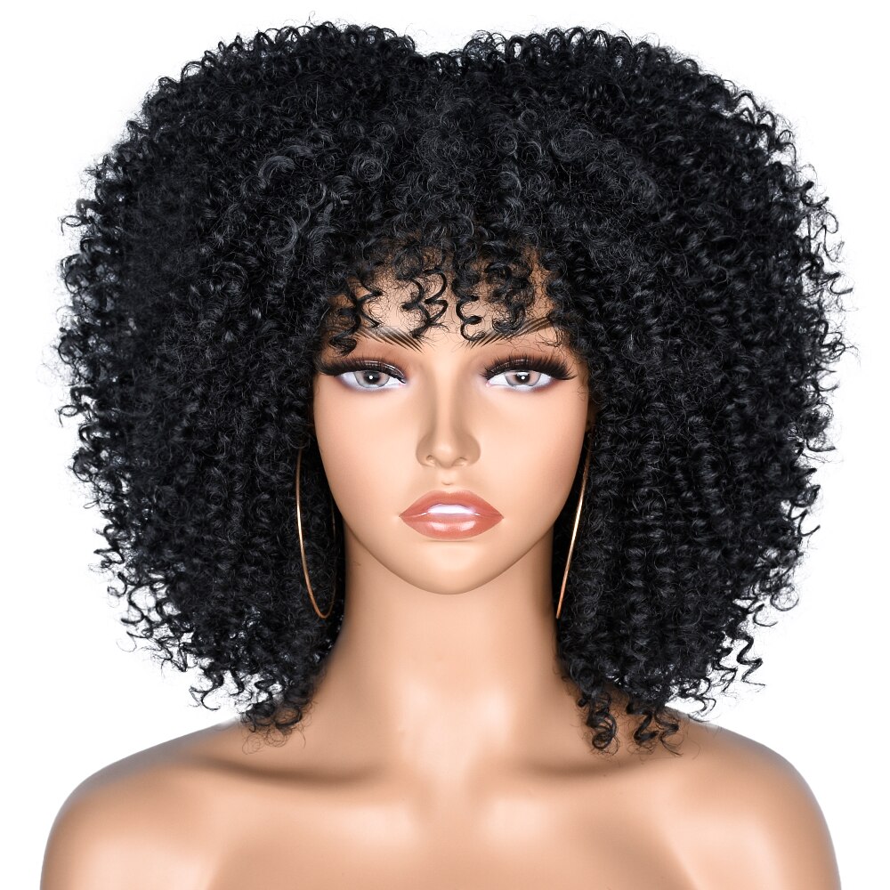 Short Afro Kinky Synthetic Hair Wig