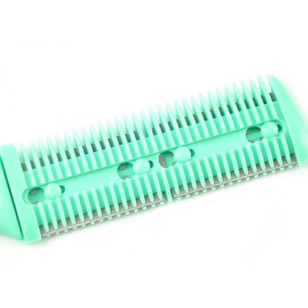 Hair Cutting Comb with Razor Blades