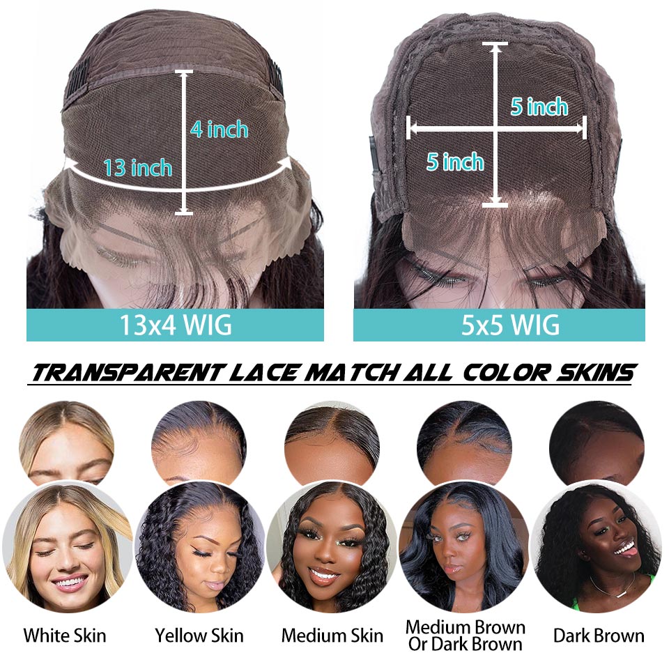 Transparent HD Lace Brazilian Hair Wig