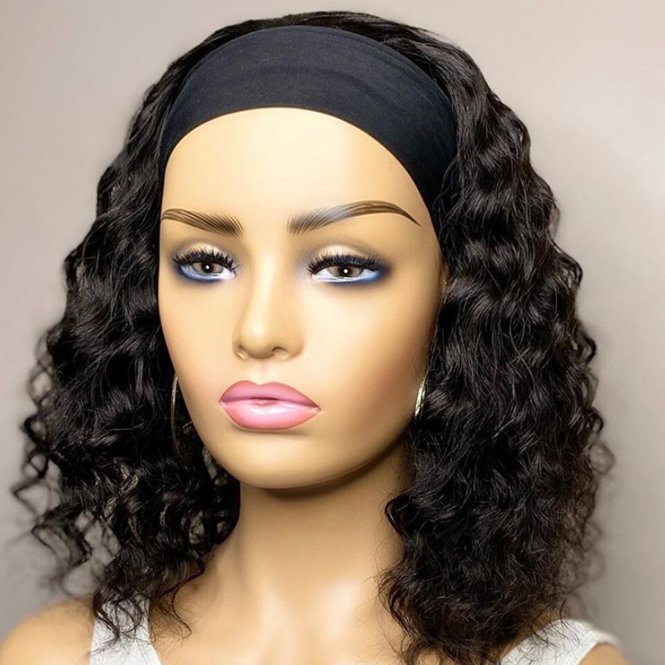 Brazilian Water Wave Human Hair Wig with Bang