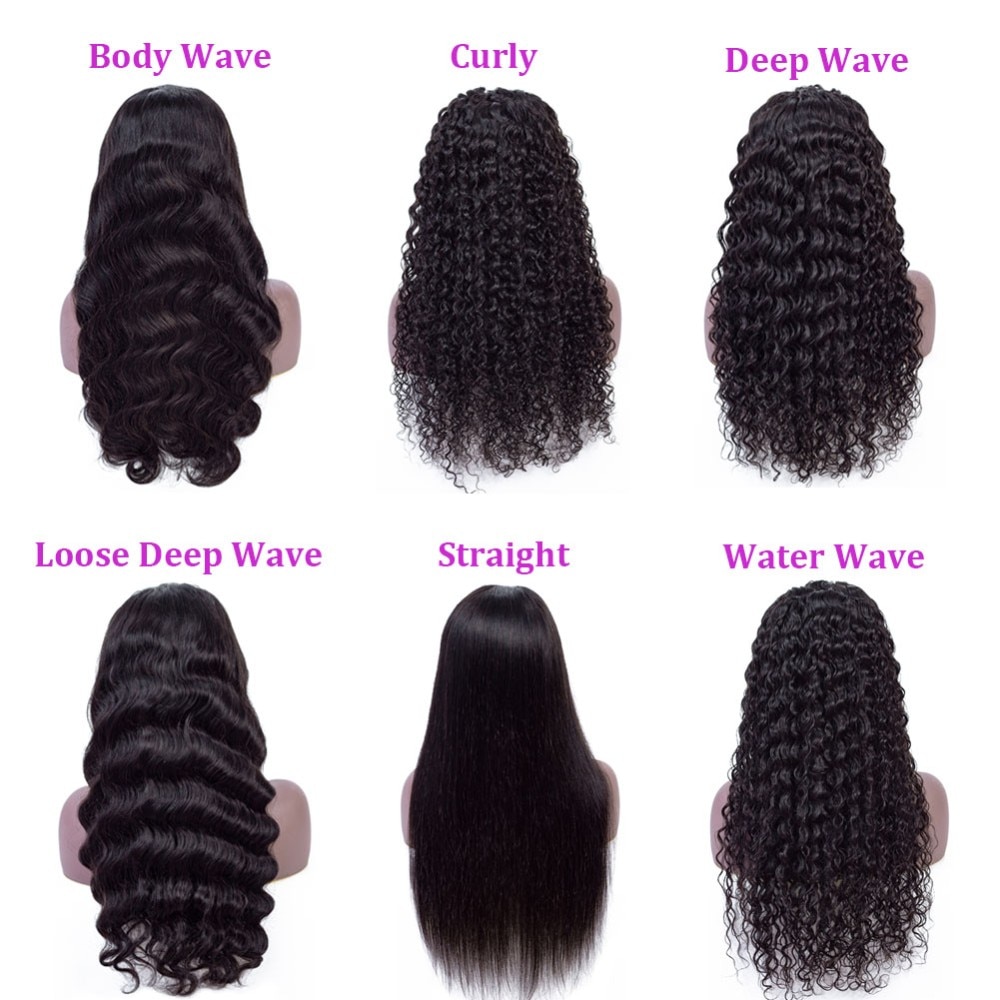 Brazilian Water Wave Human Hair Wig with Bang