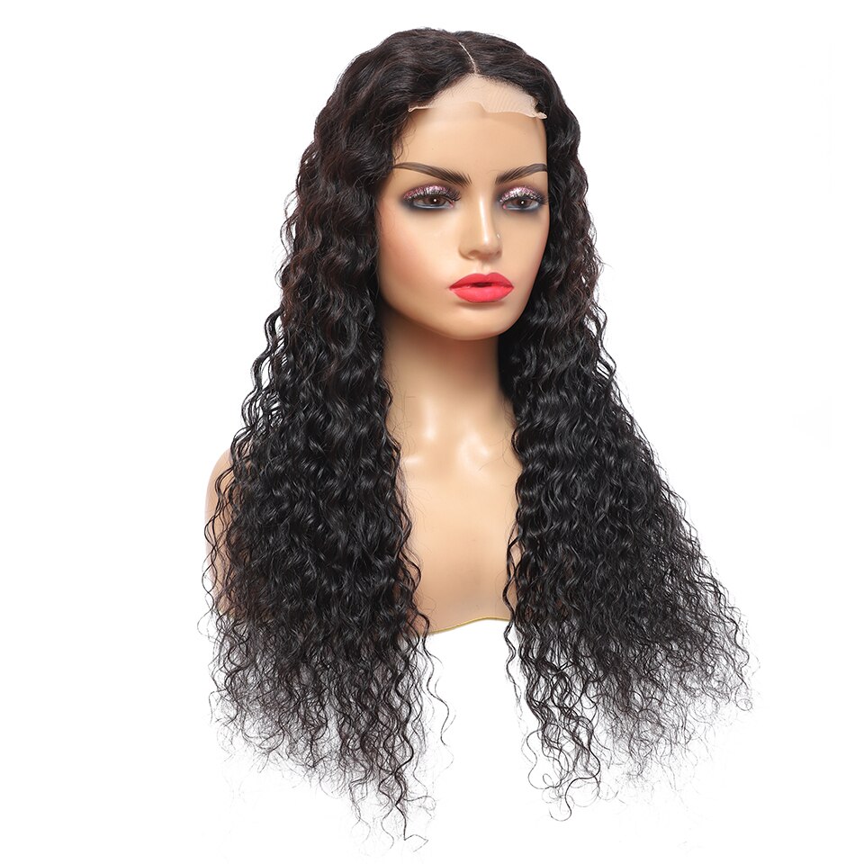 Curly Human Hair Lace Closure Wig