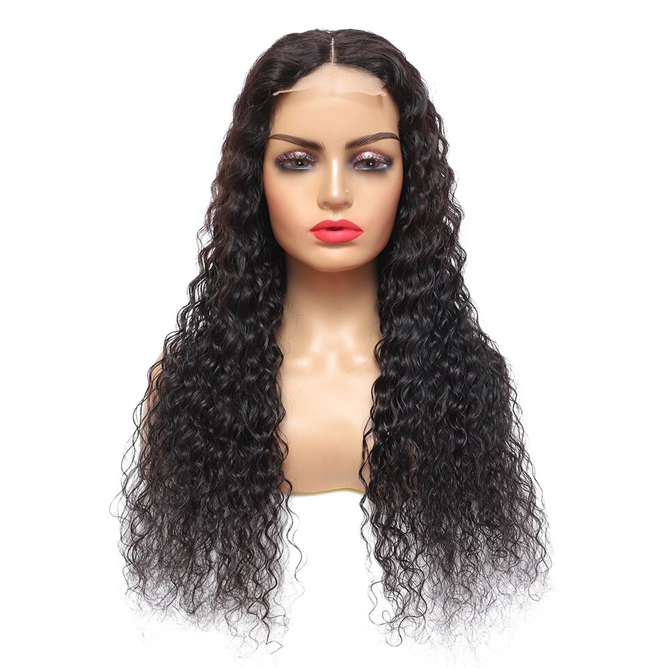 Curly Human Hair Lace Closure Wig