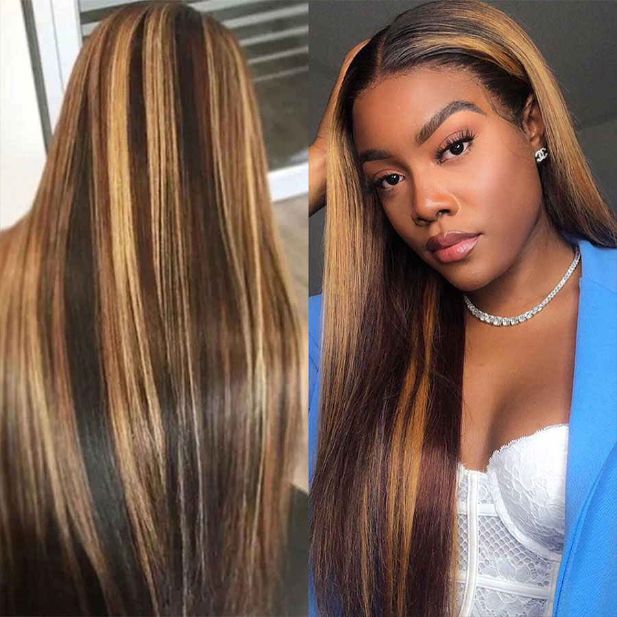 Remy Straight Highlight Wig