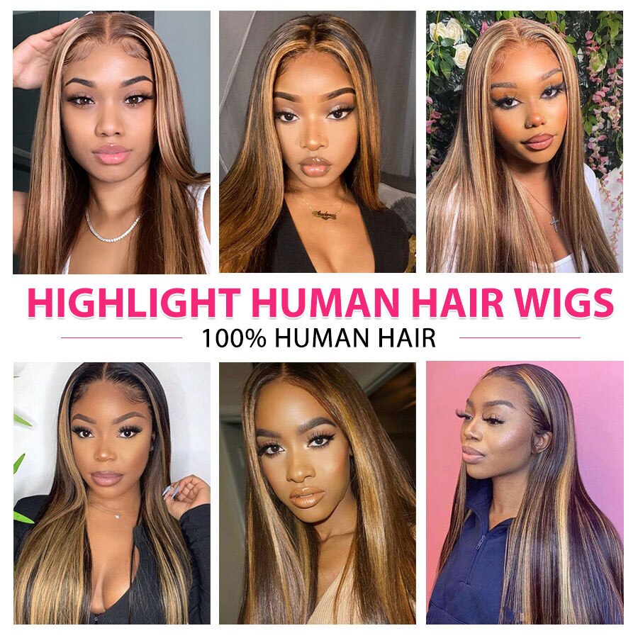 Remy Straight Highlight Wig