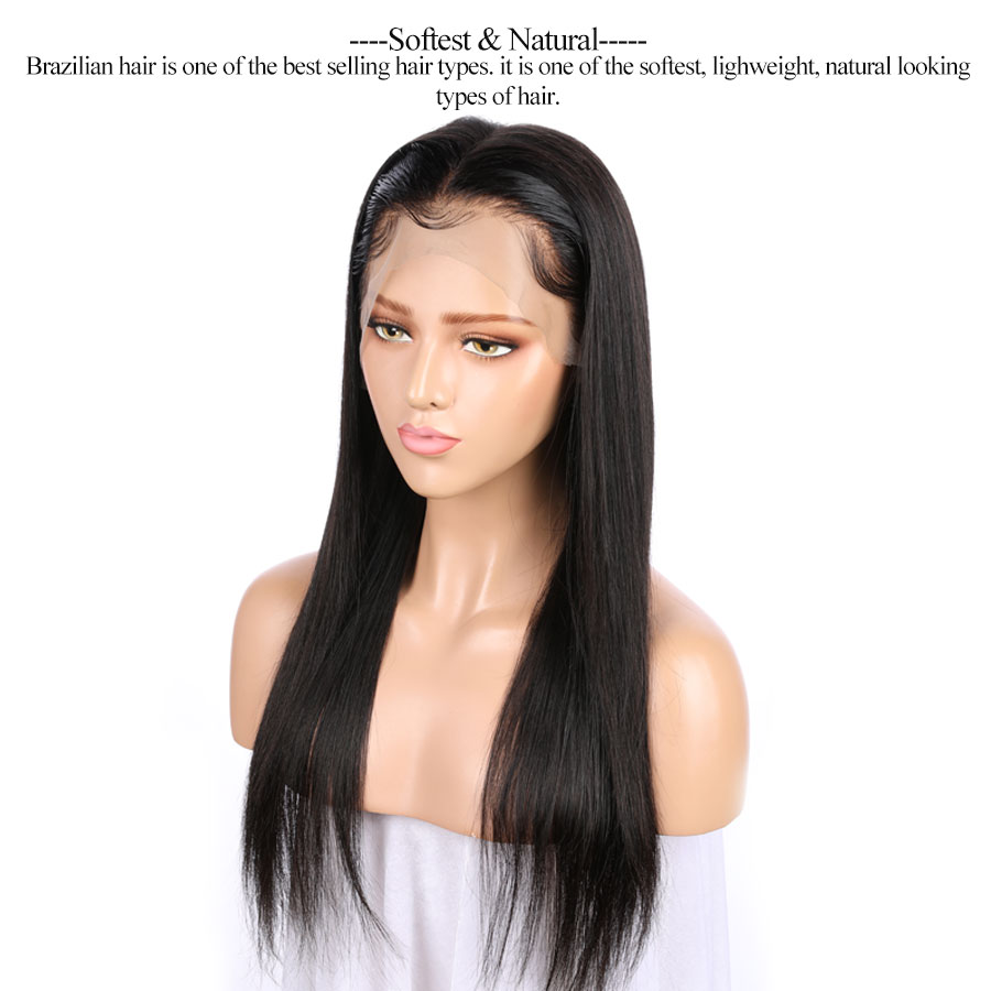 13x6 Lace Front Straight Human Hair Wig