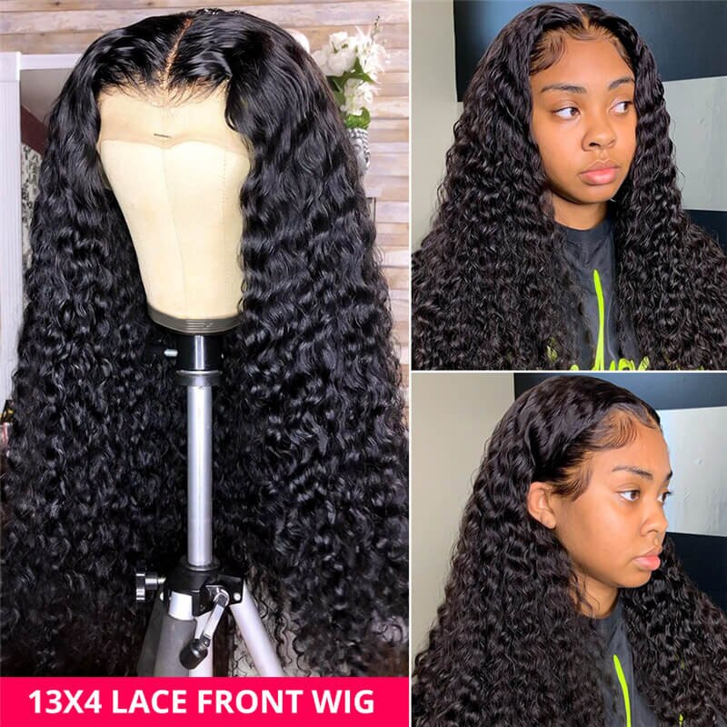 13x4 Lace Front Deep Wave Human Hair Wig