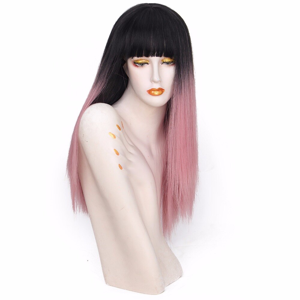 Women's Coloured Long Straight Wig