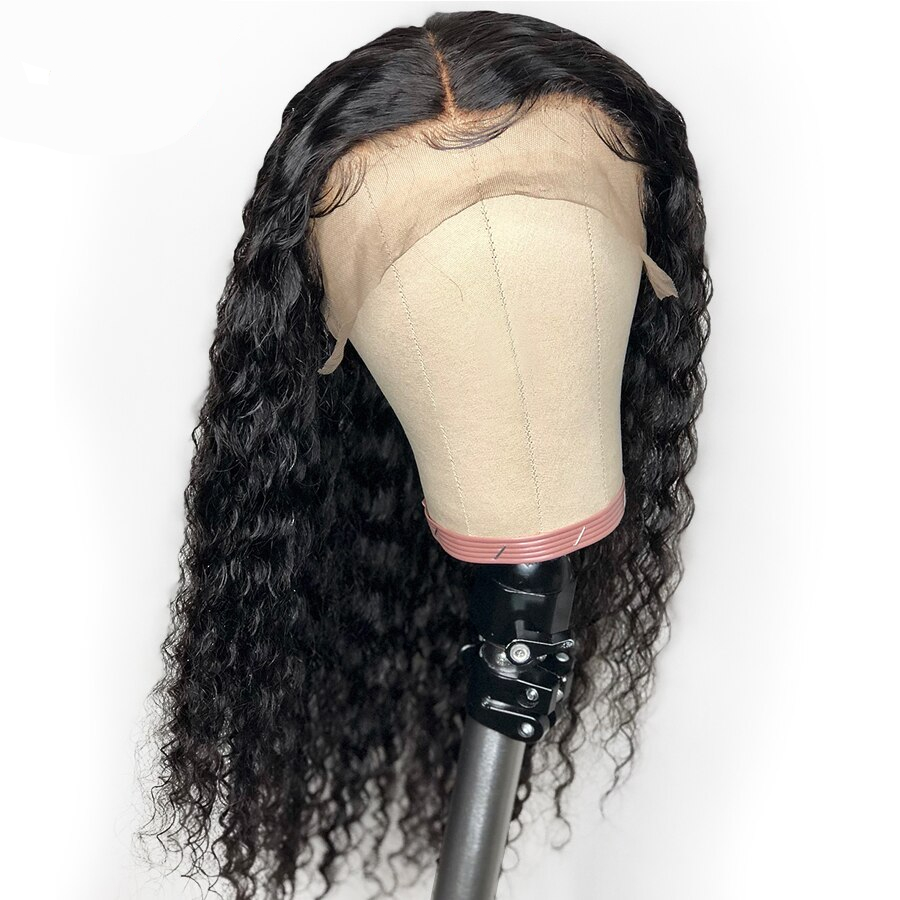 Pre Plucked Curly Brazilian Hair Full Lace Wig