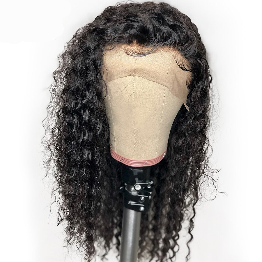 Pre Plucked Curly Brazilian Hair Full Lace Wig