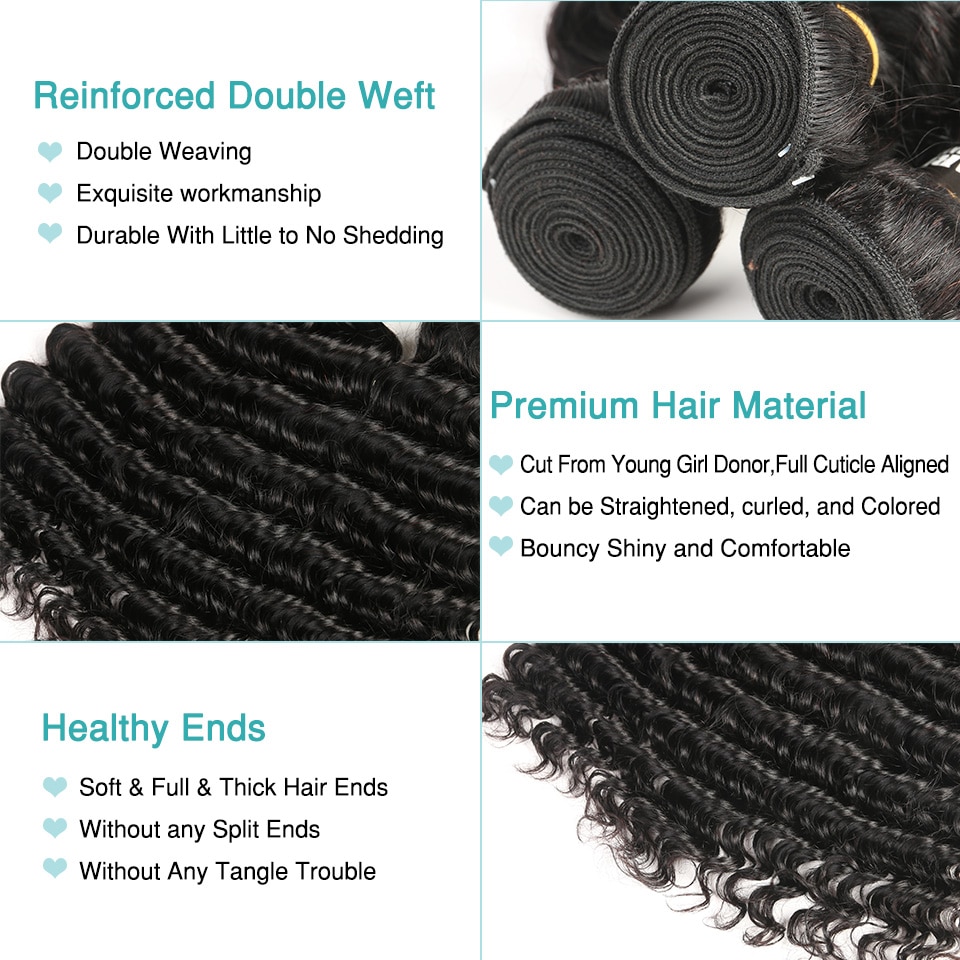 Deep Wave Brazilian Hair Bundles