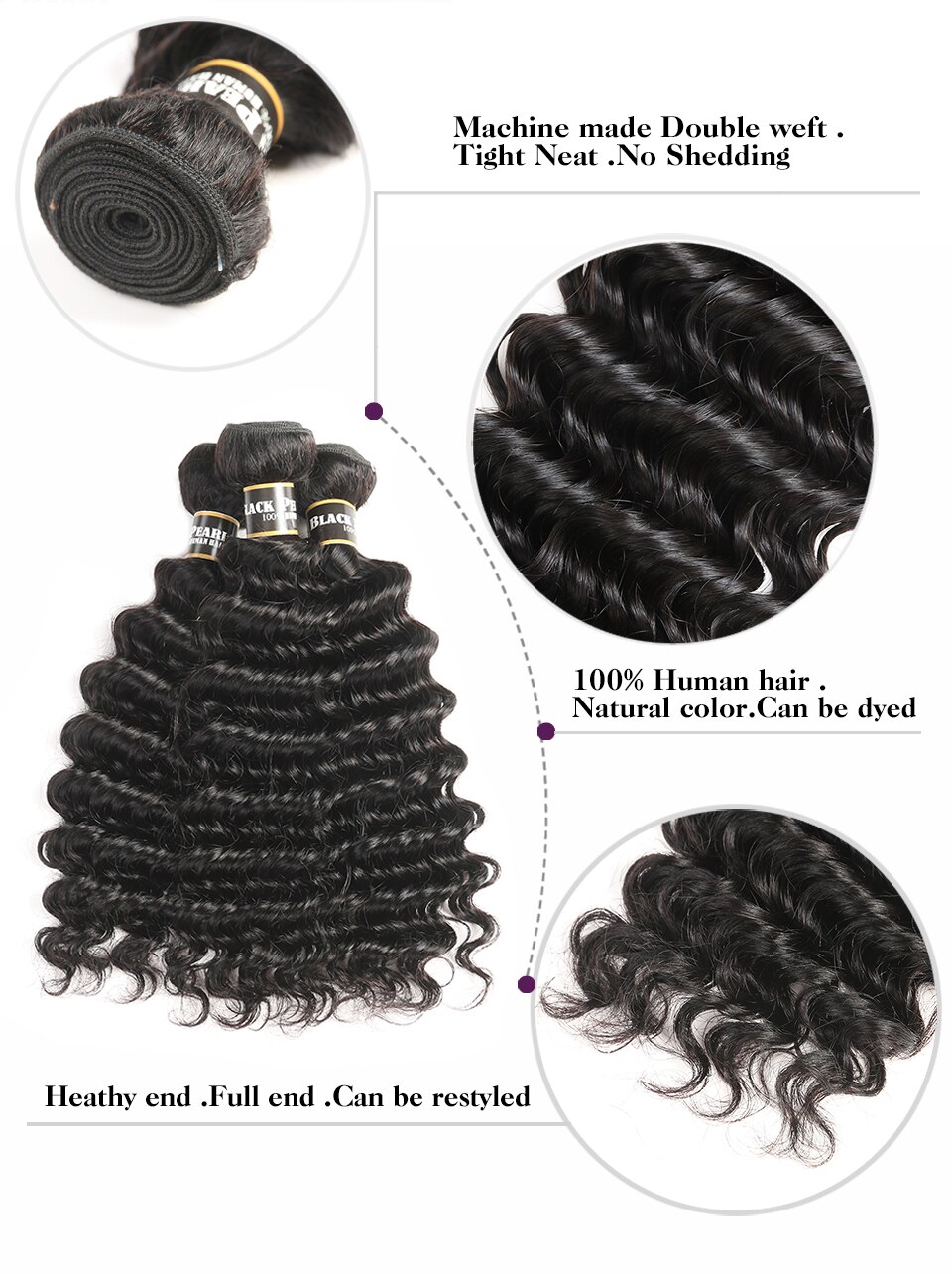 Deep Wave Brazilian Hair Bundles