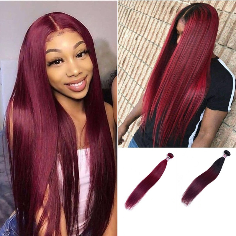 Brazilian Colorful Straight Hair Weave Bundles