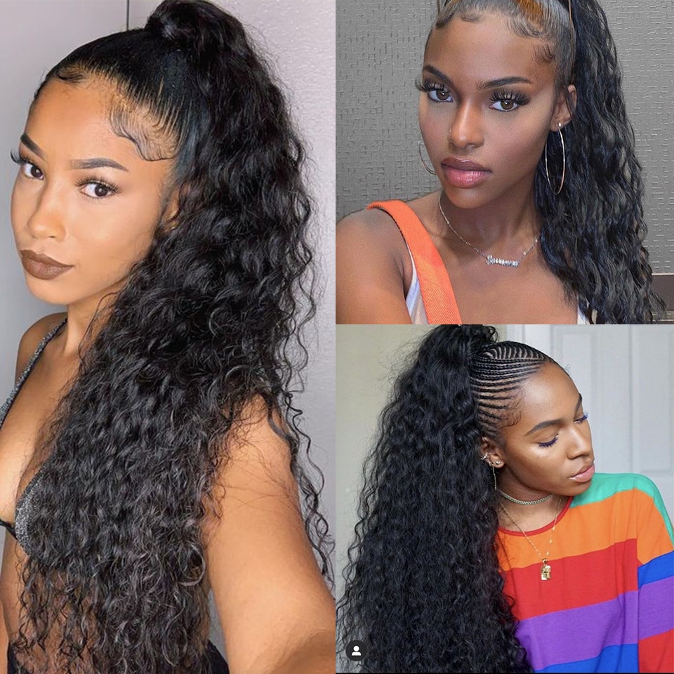 Natural Human Hair Drawstring Ponytail