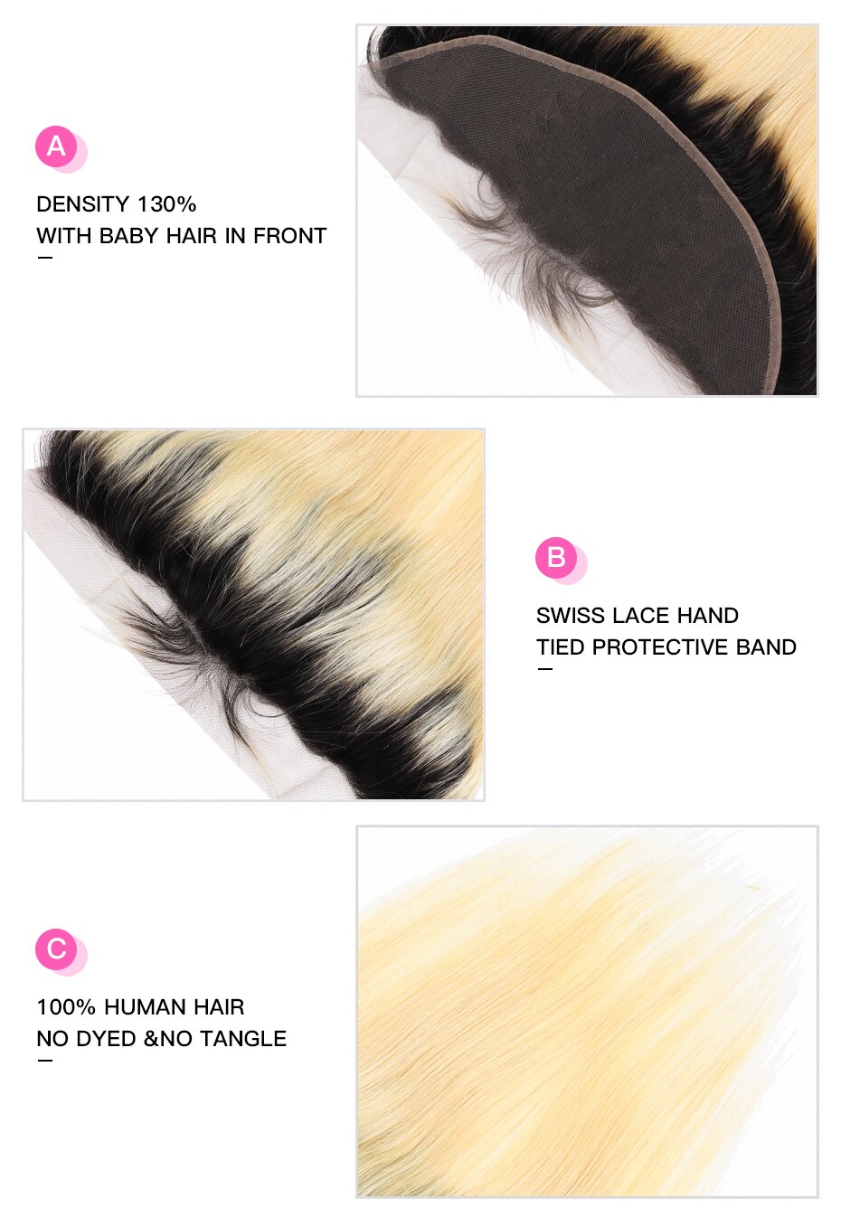 Ombre Blonde Brazilian Remy Hair Bundles