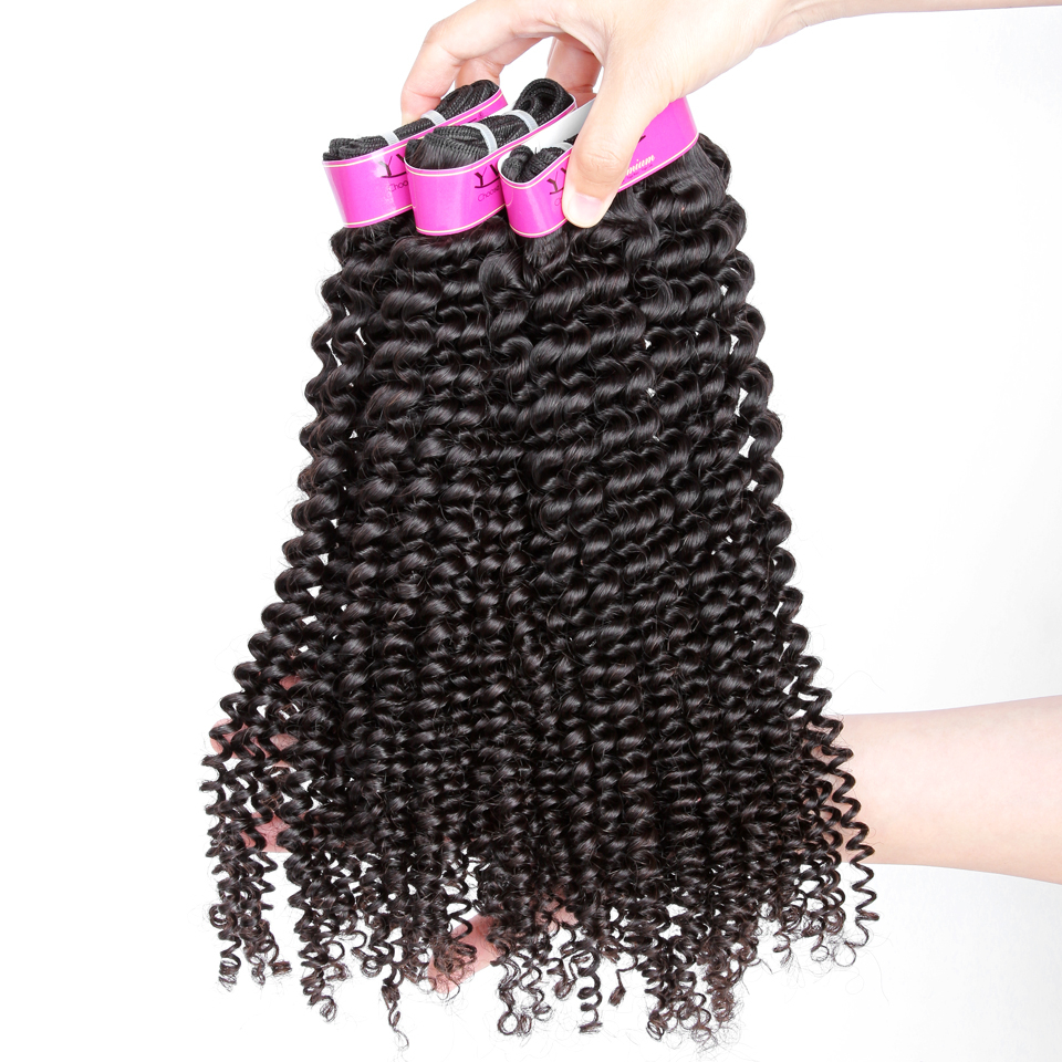 Natural Color Curly Brazilian Hair Weaves