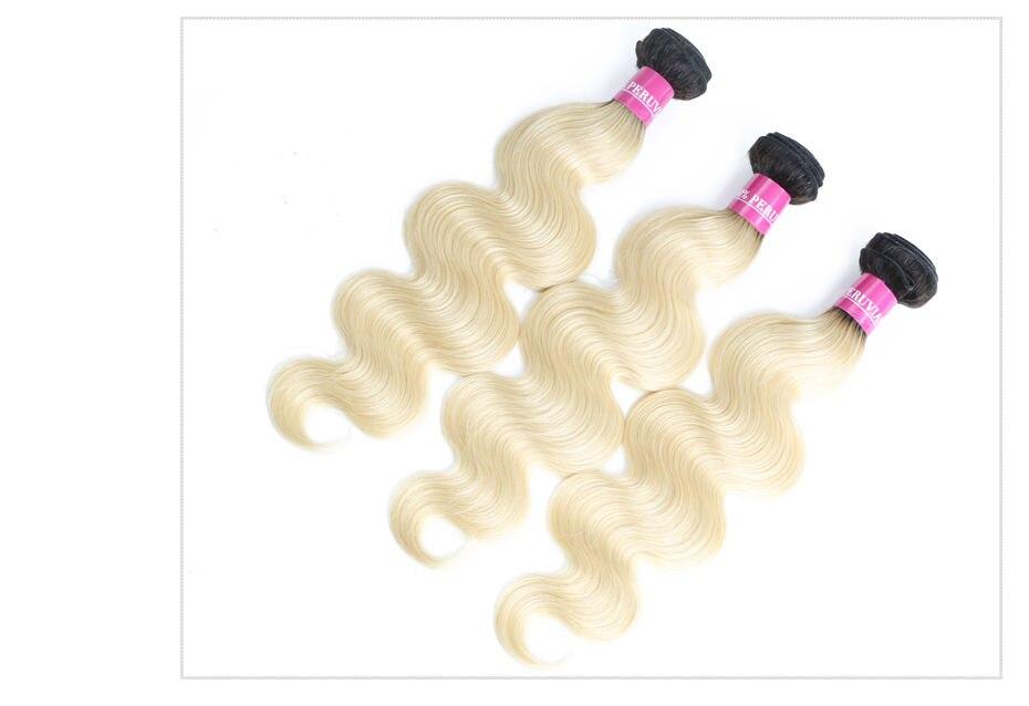 1B/613 Ombre Blonde Peruvian Hair Bundles 3 Pcs Set