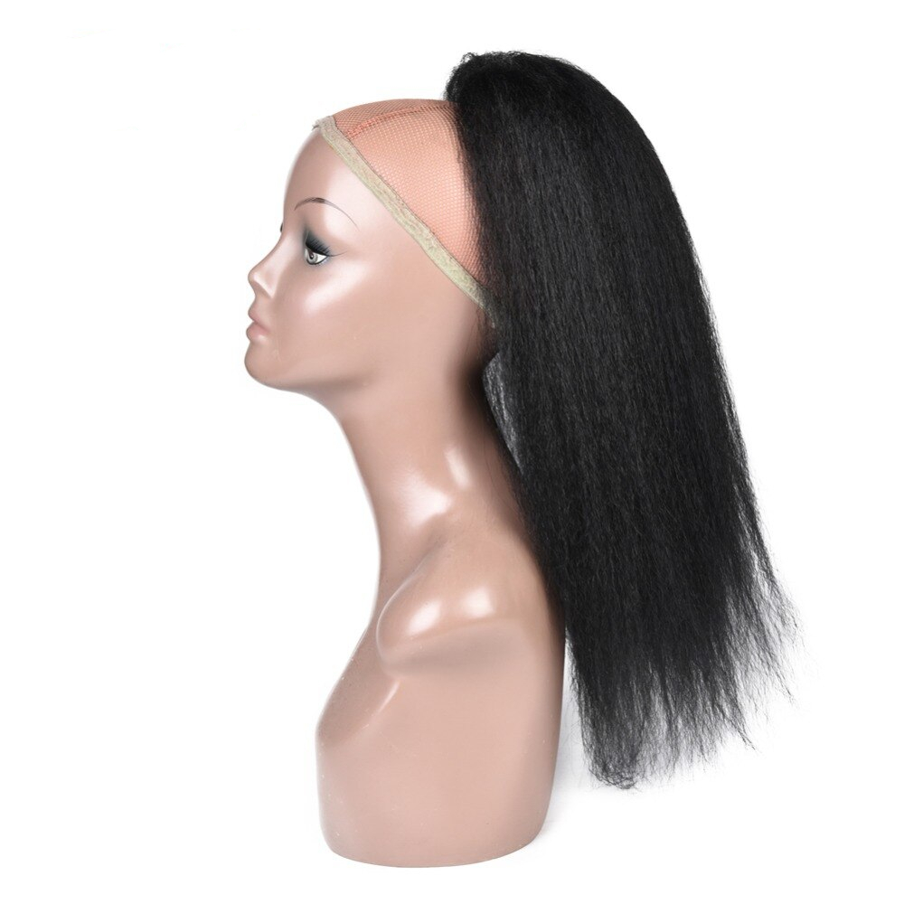 Long Kinky Straight Ponytail Synthetic Hair Extension