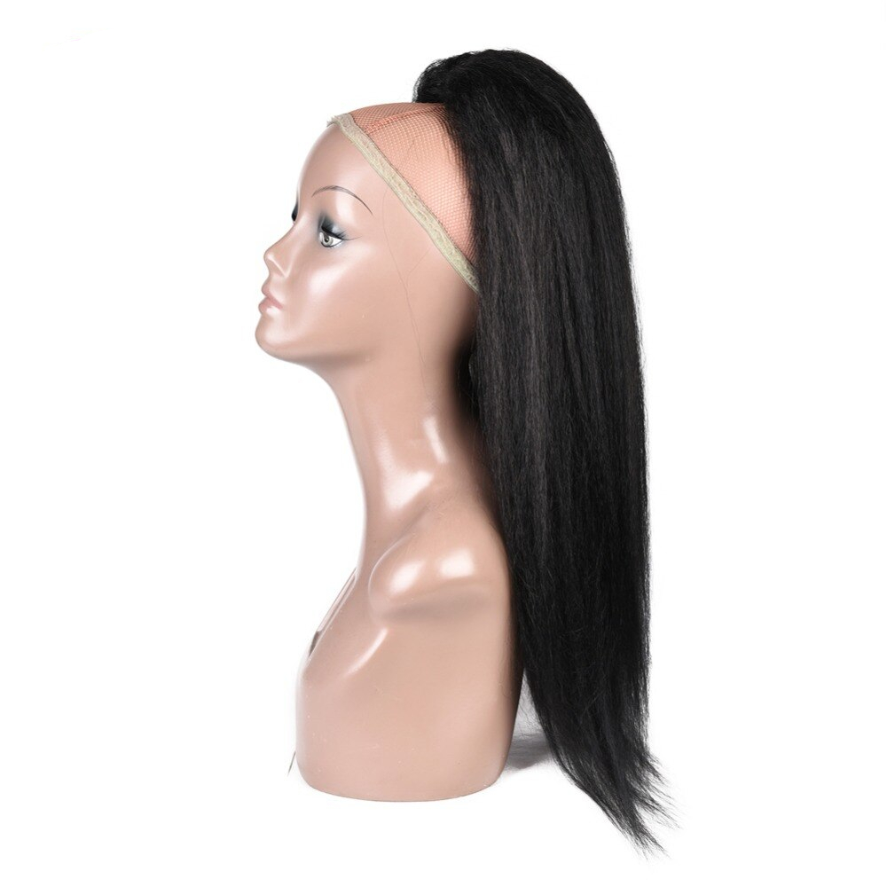 Long Kinky Straight Ponytail Synthetic Hair Extension