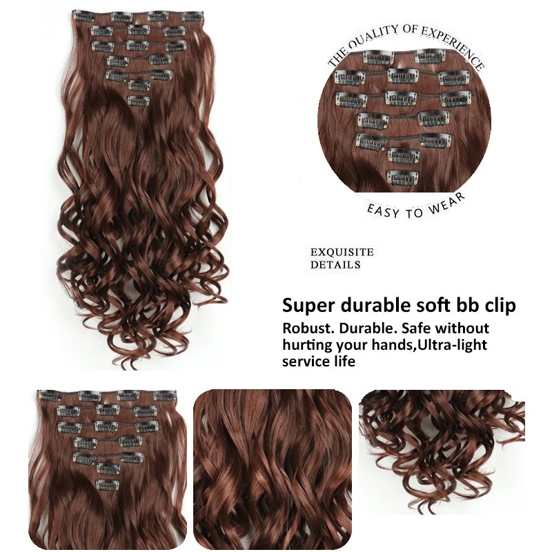 Synthetic Straight Wavy Hair Extension