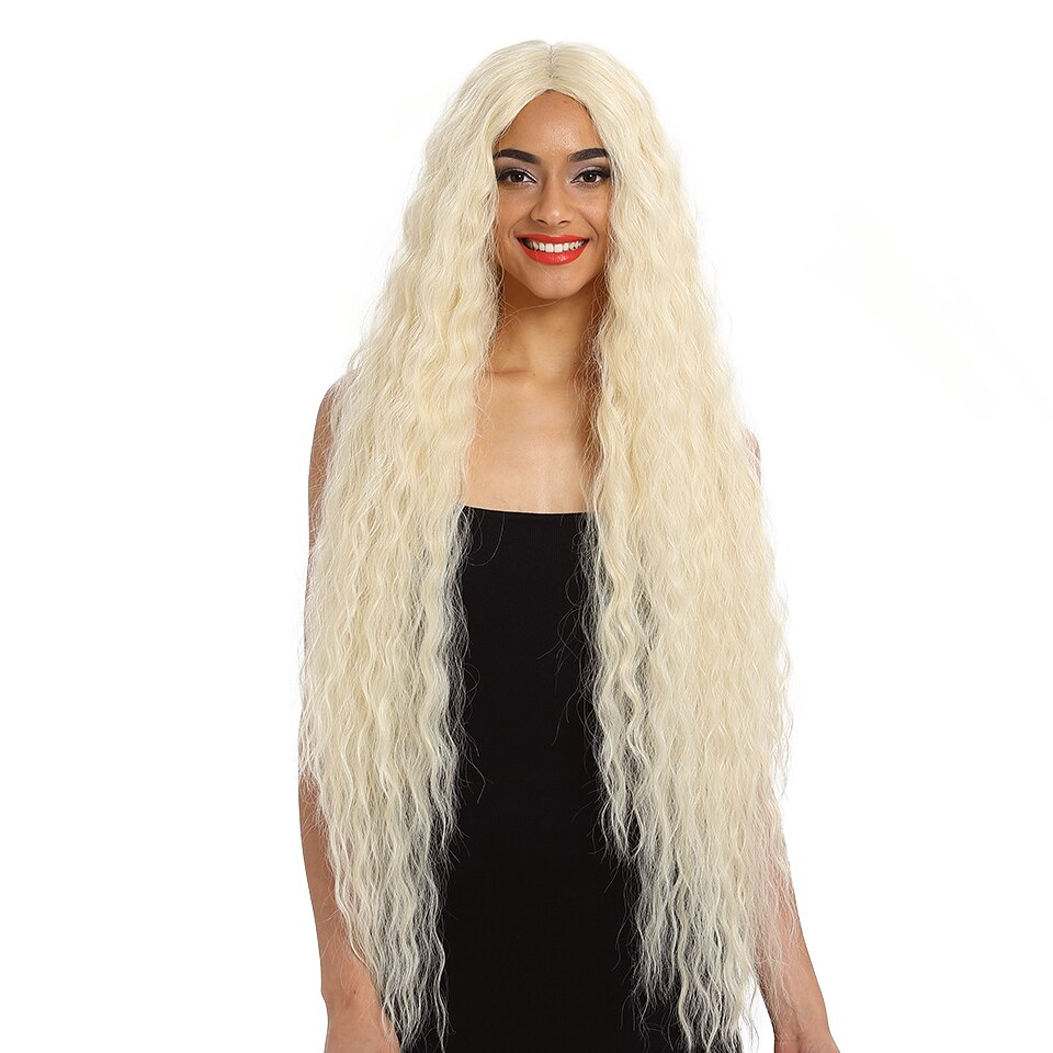 Blonde Super Long Wavy Lace Synthetic Hair Wig