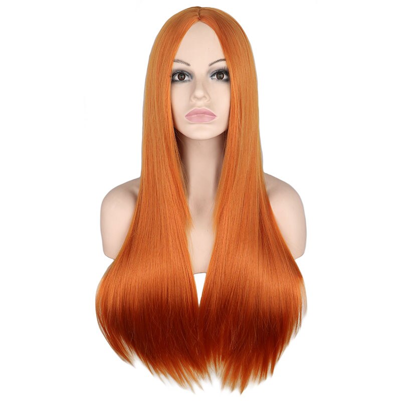 Bright Pre-Colored Long Straight Synthetic Hair Wig