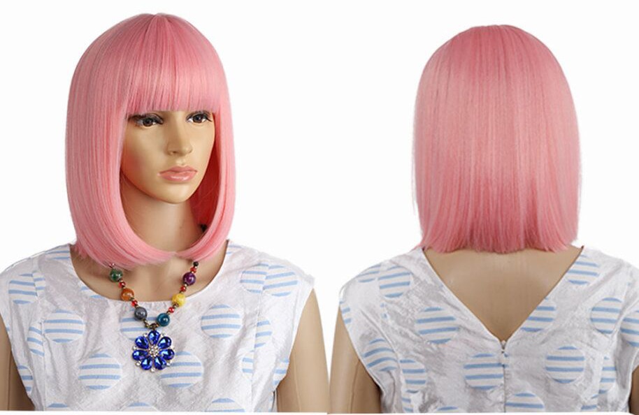 Straight Medium Length Bob Wig